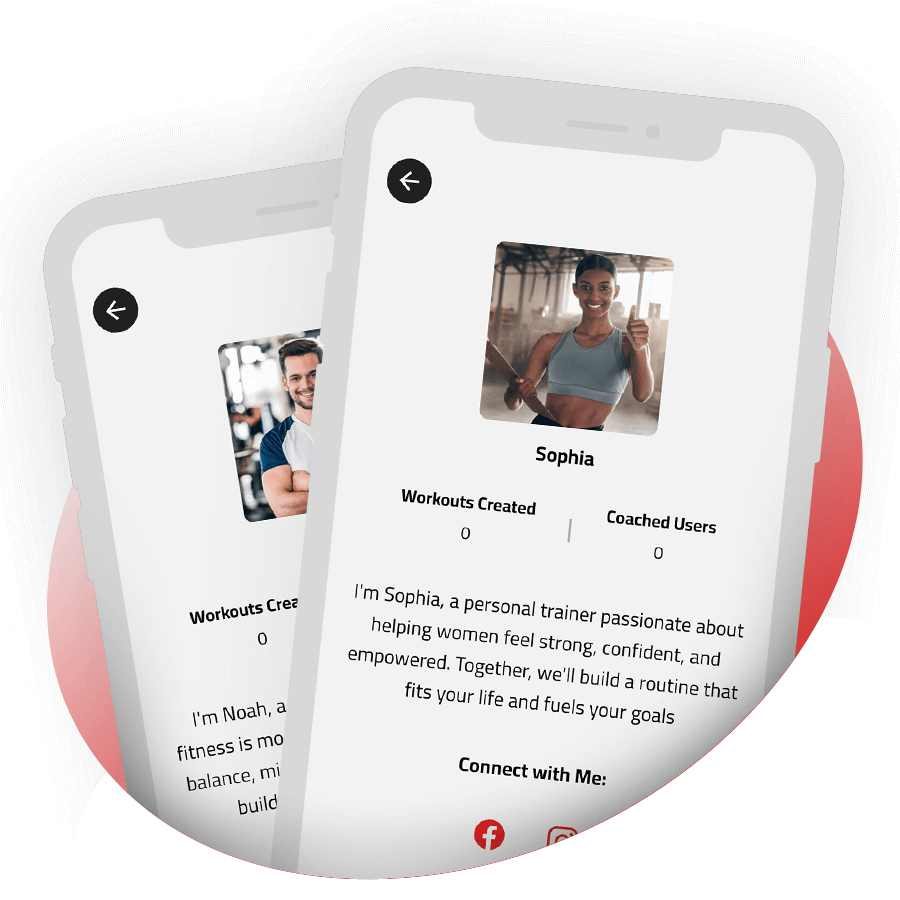 Coaching team profile dashboard to manage staff and delegate clients