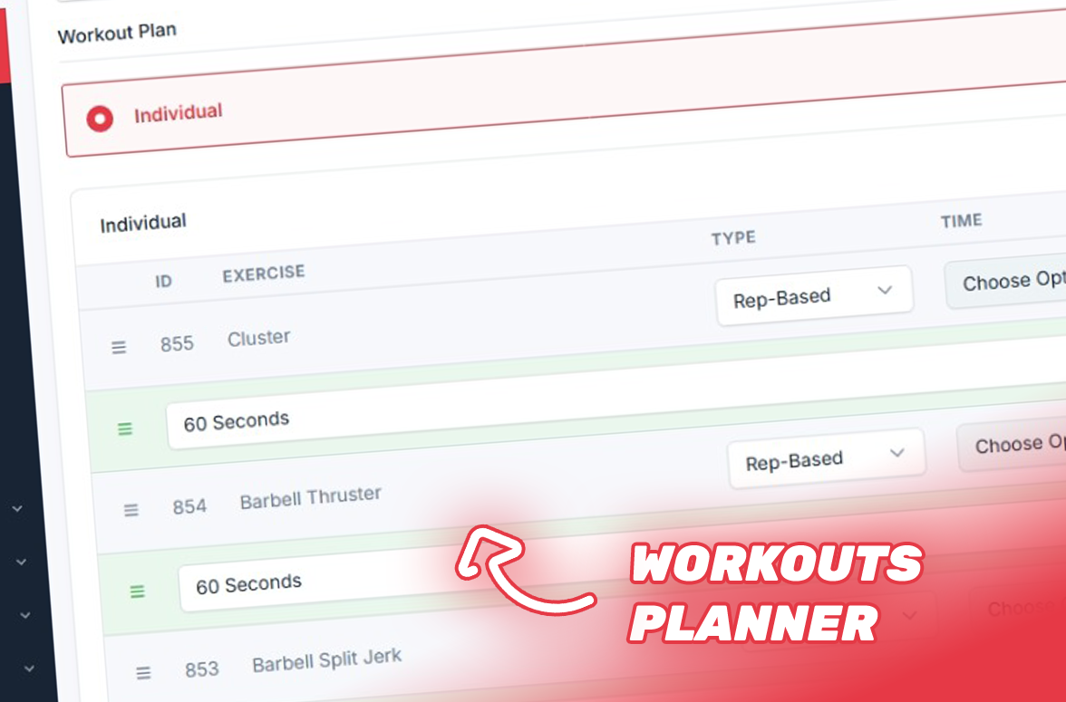 Drag-and-drop workout and nutrition builder with weekly training plan and macro meal planner